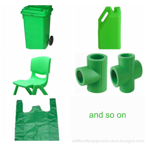 injection grade plastic green masterbatch